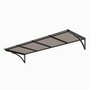 Ver imagem 2 de Toldo Fixo Policarbonato Alveolar Bronze - 1,50m X 1,00m - Estrutura Preta