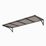 Toldo Fixo Policarbonato Alveolar Bronze - 1,50m X 1,00m - Estrutura Preta - 2