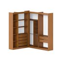 Ver imagem 2 de Guarda-Roupa Closet Modulado Roupeiro de Canto L sem Portas 6 Gavetas Versatille Yescasa