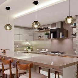 Luminária Teto Tipo Pendente Lustre 15w 65cm Mônaco Bronze - 4