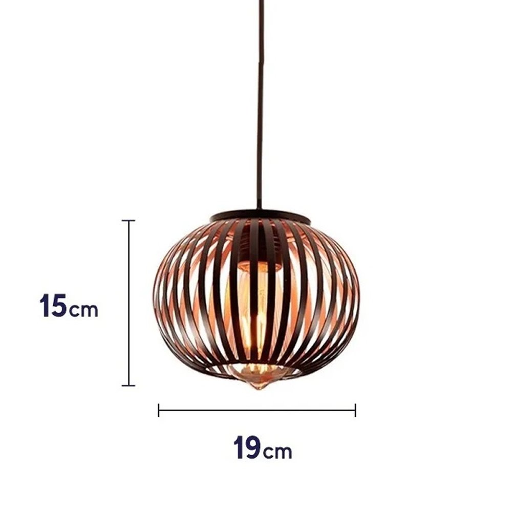 Luminária Teto Tipo Pendente Lustre 15w 65cm Mônaco Bronze - 3