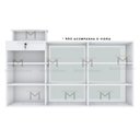 Ver imagem 4 de BALCÃO VITRINE P/ FRENTE VIDRO C/ RODÍZIO M320.B (LOJA, COMÉRCIO) MUNDI MOVEIS