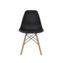 Ver imagem 2 de Kit com 4 Cadeira Eames Eiffel Wood Preta para Sala de Jantar