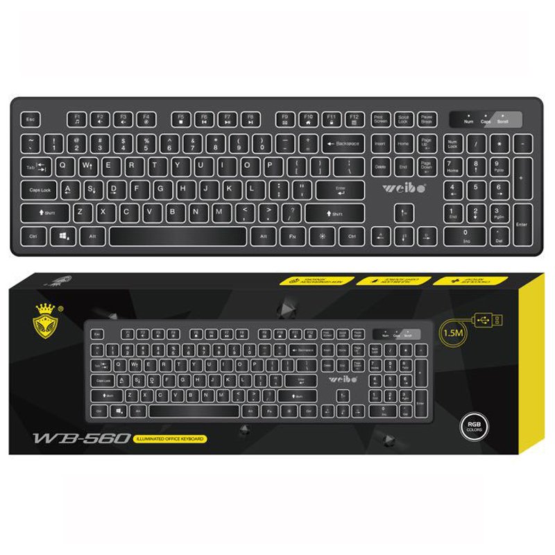 Teclado Semi Mecanico Gamer Usb Pc Computador Luminoso W560 Luuk Young - 12