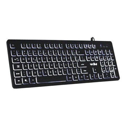 Teclado Semi Mecanico Gamer Usb Pc Computador Luminoso W560 Luuk Young