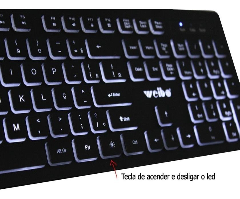 Teclado Semi Mecanico Gamer Usb Pc Computador Luminoso W560 Luuk Young - 4