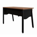 Ver imagem 4 de Mesa Escrivaninha 150cm x 60cm com Gaveteiro Suspenso e Tampo Chanfrado F5 Office Cor:Nogal com