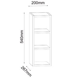 Kit Cozinha Balcão e Aéreo com Nicho 180cm S/ Tampo - Belliv Decor:preto - 6