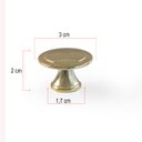 Ver imagem 1 de Puxador Redondo Flor em Metal para Móveis Kit 8 Unidade Puxador de Guarda Roupa Puxadores de Gaveta