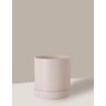 Vaso de Cerâmica com Prato para Plantas Creme Pequeno - 2