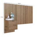 Ver imagem 4 de Cabeceira Solteiro com Mesa de Cabeceira Extensível PL1090 120x90cm Mel - Art In Móveis