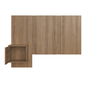 Ver imagem 3 de Cabeceira Solteiro com Mesa de Cabeceira Extensível PL1090 120x90cm Mel - Art In Móveis
