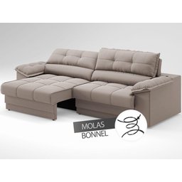 Sofá com Carregador Usb e Molas no Assento Retrátil Reclinável Mimo 2,00m Velosuede Bege - Netsofas - 5