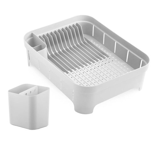 Kit Escorredor de Louça Prato Talheres Utensílios de Cozinha Branco