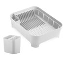 Ver imagem 1 de Kit Escorredor de Louça Prato Talheres Utensílios de Cozinha Branco