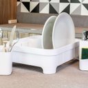Ver imagem 3 de Kit Escorredor de Louça Prato Talheres Utensílios de Cozinha Branco