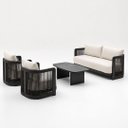 Ver imagem 4 de Conjunto Sofa Area Externa Corda Nautica Aluminio Havana
