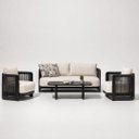 Ver imagem 1 de Conjunto Sofa Area Externa Corda Nautica Aluminio Havana