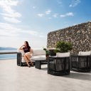 Ver imagem 2 de Conjunto Sofa Area Externa Corda Nautica Aluminio Havana
