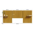 Ver imagem 2 de Cabeceira Casal Modular Lumen Carvalho Americano - Incorplac