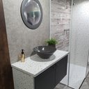 Ver imagem 3 de Papel de Parede Mármore Granilite Vinil Adesivo Impermeável Lavável Pia Box Mesa Banheiro 2m X 60cm