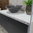 Ver imagem 2 de Papel de Parede Mármore Granilite Vinil Adesivo Impermeável Lavável Pia Box Mesa Banheiro 2m X 60cm