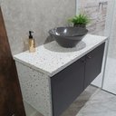 Ver imagem 4 de Papel de Parede Mármore Granilite Vinil Adesivo Impermeável Lavável Pia Box Mesa Banheiro 2m X 60cm