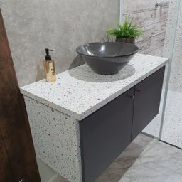 Papel de Parede Mármore Granilite Vinil Adesivo Impermeável Lavável Pia Box Mesa Banheiro 2m X 60cm - 4