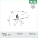 Ver imagem 3 de Mesa de Centro/lateral Formato Orgânico 60x50cm Tb612 Dalla Costa - Off White/freijó