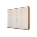 Ver imagem 2 de Guarda Roupa Casal 6 Portas e 6 Gavetas Elegance Cinamomo/Off White - Panan