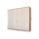 Ver imagem 3 de Guarda Roupa Casal 6 Portas e 6 Gavetas Elegance Cinamomo/Off White - Panan
