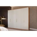 Ver imagem 1 de Guarda Roupa Casal 6 Portas e 6 Gavetas Elegance Cinamomo/Off White - Panan