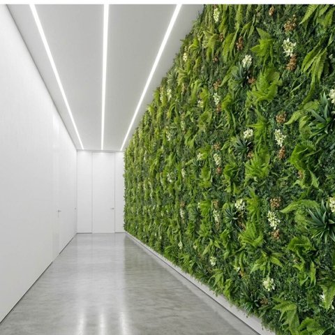 5,0m² Painel Jardim Vertical Artificial 3d Uv Alta Densidade Folhagem Premium Decoração Ambiente