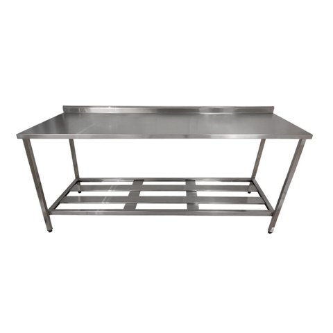 Mesa Aço Inox Profissional 160x70x90 cm com Espelho Nortinox