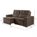 Ver imagem 3 de Sofá 2 Lugares Retrátil e Reclinável 180cm Oviedo