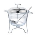 Ver imagem 1 de Rechaud Redondo 4l com Concha Vidro em Inox Mimo Style