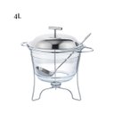 Ver imagem 5 de Rechaud Redondo 4l com Concha Vidro em Inox Mimo Style