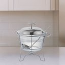 Ver imagem 6 de Rechaud Redondo 4l com Concha Vidro em Inox Mimo Style