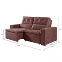 Ver imagem 3 de Sofá 2 Lugares Retrátil e Reclinável 180cm Oviedo