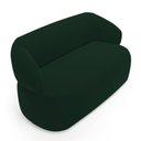 Ver imagem 4 de Kit 02 Poltronas Giratória e 01 Sofá Orgânico Glee 02 Lugares 140cm Veludo Verde Escuro Desk