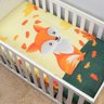 Edredom de Berço Avulso Americano Infantil Estampado Cobertor Bebês Menino Menina Raposa - 1