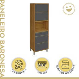 Paneleiro 2 Portas 3 Gavetas Baronesa 100% Mdf - 2 Paneleiro 2 Portas 3 Gavetas Baronesa 100% Mdf - 2