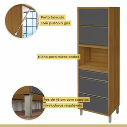 Paneleiro 2 Portas 3 Gavetas Baronesa 100% Mdf - 3 Paneleiro 2 Portas 3 Gavetas Baronesa 100% Mdf - 3