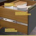 Ver imagem 4 de Paneleiro 2 Portas 3 Gavetas Baronesa 100% Mdf