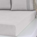Ver imagem 5 de Jogo de Cama Casal Malha 3 Pçs Bella Cama 100% Algodão 138x188x30cm Cinza