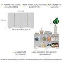 Ver imagem 4 de Aparador Buffet 4 Portas com Pés Quadrados Viena Multimóveis V3607 Branco