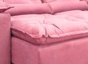 Ver imagem 6 de Sofá Retrátil e Reclinável 2,70m em Tecido Veludão C/pillow Nos Braços Athenas:rosa