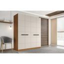 Ver imagem 1 de Guarda Roupa 4 Portas e 4 Gavetas Lisboa Freijo/creme - Politorno