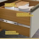 Ver imagem 4 de Paneleiro Torre Quente 1 Porta 3 Gavetas Baronesa 100% Mdf