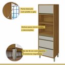Ver imagem 3 de Paneleiro Torre Quente 1 Porta 3 Gavetas Baronesa 100% Mdf